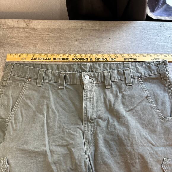 Carhartt Relaxed Fit Ripstop Cargo Work Shorts Moss Green 46 - Picture 11 of 13